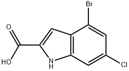 4-bromo-6-chloro-1H-indole-2-carboxylic acid Structure