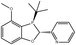 2-((2R,3R)-3-(tert-butyl)-4-methoxy-2,3-dihydrobenzo[d][1,3]oxaphosphol-2-yl)pyridine 구조식 이미지