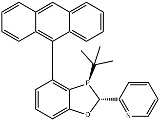 2-((2R,3R)-4-(anthracen-9-yl)-3-(tert-butyl)-2,3-dihydrobenzo[d][1,3]oxaphosphol-2-yl)pyridine Structure