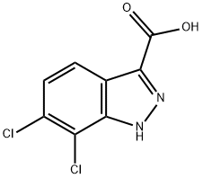 6,7-dichloro-1H-indazole-3-carboxylic acid 구조식 이미지