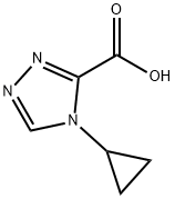 4H-1,2,4-Triazole-3-carboxylic acid, 4-cyclopropyl- 구조식 이미지