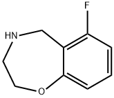 6-fluoro-2,3,4,5-tetrahydro-1,4-benzoxazepine Structure