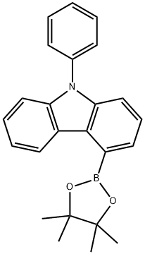 9-phenyl-4-(4,4,5,5-tetramethyl-1,3,2-dioxaborolan-2-yl)-9H-carbazole Structure