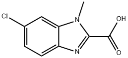 1H-Benzimidazole-2-carboxylic acid, 6-chloro-1-methyl- Structure