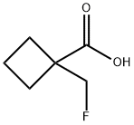 1-(fluoromethyl)cyclobutane-1-carboxylic acid 구조식 이미지