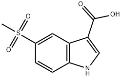 5-(methylsulfonyl)-1H-indole-3-carboxylic acid Structure