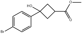 methyl 3-(4-bromophenyl)-3-hydroxycyclobutanecarboxylate 구조식 이미지