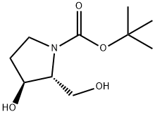 tert-butyl (2R,3S)-3-hydroxy-2-(hydroxymethyl)pyrrolidine-1-carboxylate Structure