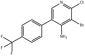 4-Amino-2-chloro-3-bromo-5-(4-trifluoromethylphenyl)pyridine Structure