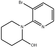 1-(3-BROMOPYRIDIN-2-YL)PIPERIDIN-2-OL 구조식 이미지