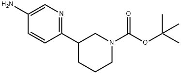 tert-butyl 3-(5-aminopyridin-2-yl)piperidine-1-carboxylate 구조식 이미지