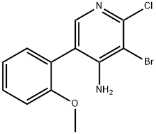 4-Amino-2-chloro-3-bromo-5-(2-methoxyphenyl)pyridine Structure