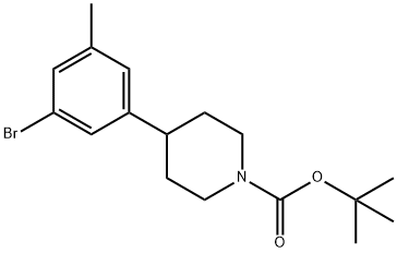 3-Methyl-5-(N-Boc-piperidin-4-yl)bromobenzene 구조식 이미지