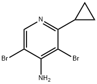 4-Amino-3,5-dibromo-2-(cyclopropyl)pyridine Structure