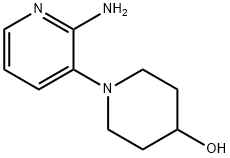 1-(2-AMINOPYRIDIN-3-YL)PIPERIDIN-4-OL 구조식 이미지