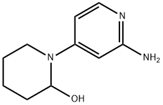 1-(2-AMINOPYRIDIN-4-YL)PIPERIDIN-2-OL 구조식 이미지