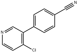 4-(4-CHLOROPYRIDIN-3-YL)BENZONITRILE Structure