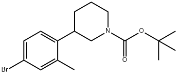 TERT-BUTYL 3-(4-BROMO-2-METHYLPHENYL)PIPERIDINE-1-CARBOXYLATE Structure