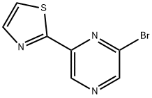 2-Bromo-6-(thiazol-2-yl)pyrazine Structure