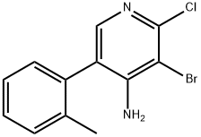 4-Amino-2-chloro-3-bromo-5-(2-tolyl)pyridine Structure