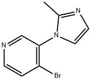 4-BROMO-3-(2-METHYLIMIDAZOL-1-YL)PYRIDINE Structure