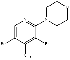 4-Amino-3,5-dibromo-2-(morpholino)pyridine Structure