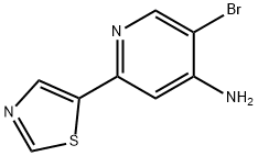 4-Amino-3-bromo-6-(thiazol-5-yl)pyridine Structure