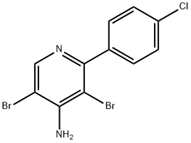 4-Amino-3,5-dibromo-2-(4-chlorophenyl)pyridine Structure