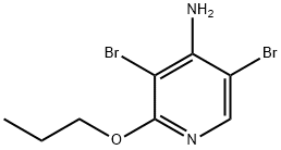 4-Amino-3,5-dibromo-2-(n-propoxy)pyridine Structure