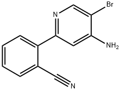 4-Amino-3-bromo-6-(2-cyanophenyl)pyridine Structure