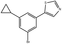 3-Cyclopropyl-5-(thiazol-5-yl)bromobenzene Structure