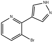 3-Bromo-2-(1H-pyrazol-4-yl)pyridine Structure