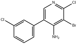 4-Amino-2-chloro-3-bromo-5-(3-chlorophenyl)pyridine Structure