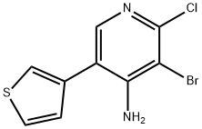 4-Amino-2-chloro-3-bromo-5-(3-thienyl)pyridine Structure