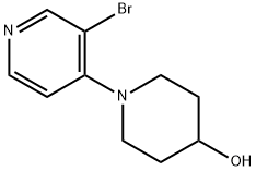 3-BROMO-4-(4-HYDROXYPIPERIDIN-1-YL)PYRIDINE 구조식 이미지