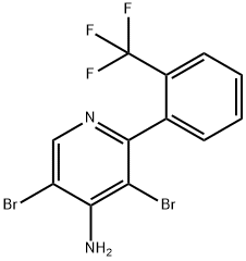 4-Amino-3,5-dibromo-2-(2-trifluoromethylphenyl)pyridine 구조식 이미지