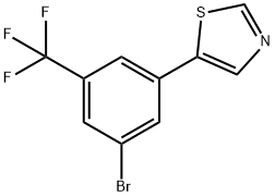 3-Trifluoromethyl-5-(thiazol-5-yl)bromobenzene Structure