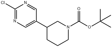 tert-butyl 3-(2-chloropyrimidin-5-yl)piperidine-1-carboxylate Structure