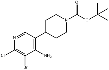 4-Amino-2-chloro-3-bromo-5-(N-Boc-piperidin-4-yl)pyridine Structure