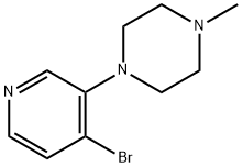 4-Bromo-3-(N-methylpiperazin-1-yl)pyridine 구조식 이미지