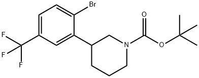 2-(N-Boc-Piperidin-3-yl)-4-(trifluoromethyl)bromobenzene Structure