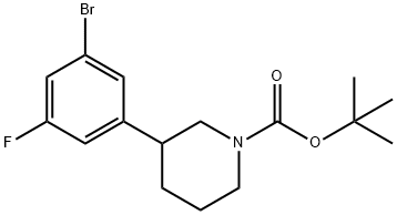 3-(N-Boc-Piperidin-3-yl)-5-bromo-1-fluorobenzene Structure