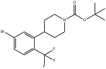 3-(N-Boc-Piperidin-4-yl)-4-trifluoromethyl-1-bromobenzene 구조식 이미지