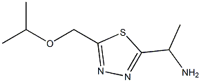 1-{5-[(propan-2-yloxy)methyl]-1,3,4-thiadiazol-2-yl}ethan-1-amine 구조식 이미지