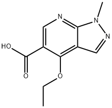 4-methoxy-1-methyl-1H-pyrazolo[3,4-b]pyridine-5-carboxylic acid 구조식 이미지