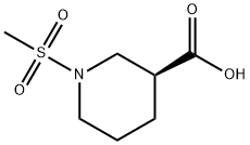 (3S)-1-methanesulfonylpiperidine-3-carboxylic acid 구조식 이미지