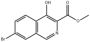 methyl 7-bromo-4-hydroxyisoquinoline-3-carboxylate Structure