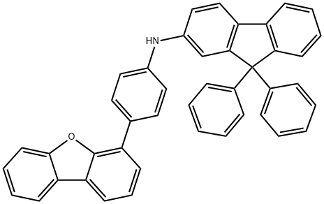 9H-Fluoren-2-amine, N-[4-(4-dibenzofuranyl)phenyl]-9,9-diphenyl- Structure