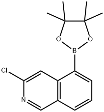 Isoquinoline, 3-chloro-5-(4,4,5,5-tetramethyl-1,3,2-dioxaborolan-2-yl)- Structure
