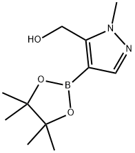 1H-Pyrazole-5-methanol, 1-methyl-4-(4,4,5,5-tetramethyl-1,3,2-dioxaborolan-2-yl)- Structure